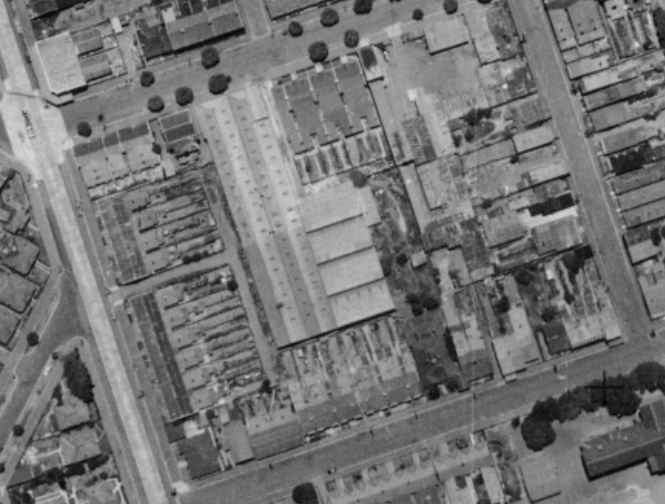 An aerial view image of the Newtown factory post ATL in 1949
