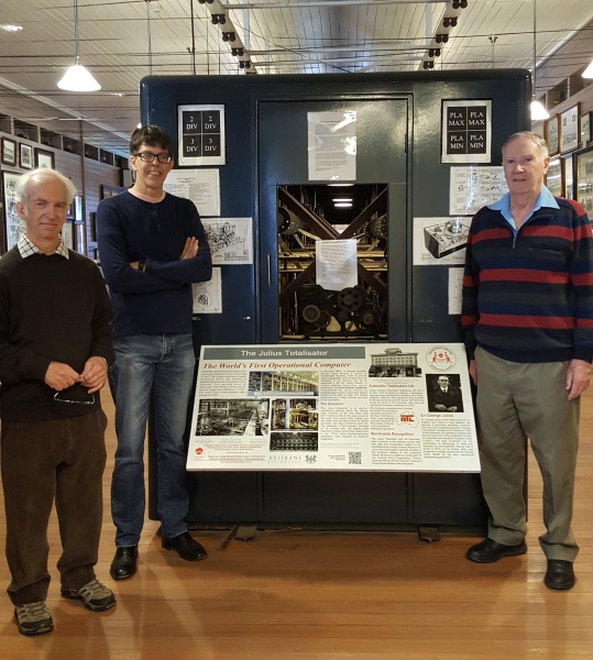 Image of Brian Chris and Pip at the Racing Museum