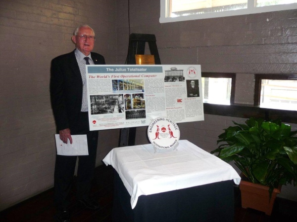 Paul Coghlan standing next to the Interpretation Panel