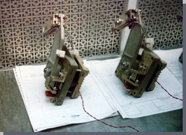 Image of Okidata disk drive positioner arms