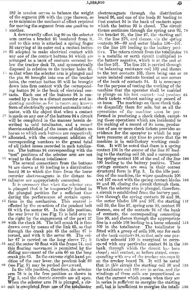 a US patent US1288910 (A) description page 3
