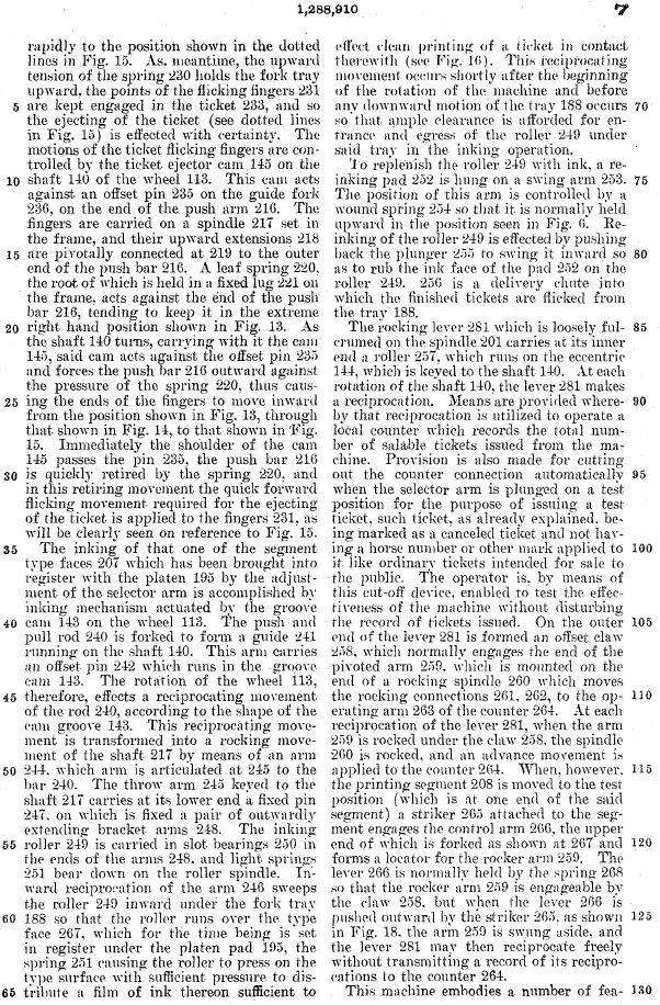a US patent US1288910 (A) description page 7