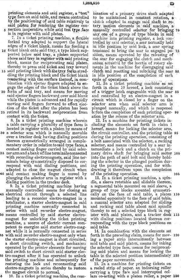 a US patent US1288910 (A) description page 9